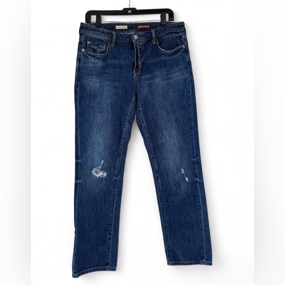 Pilcro Dark Blue Distressed Women's Jeans